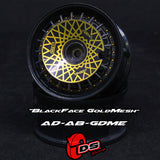 AERO DRIFT Wheel Cover - Slope Black w/ Gold Mesh