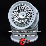 AERO DRIFT Wheel Cover - Slope White w/ Black Mesh