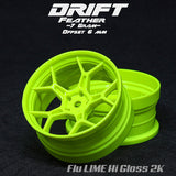 DS Racing Drift Feathery 5Y Spoke Wheel - Hi Gloss 2K Flu Lime