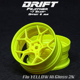 DS Racing Drift Feathery 5Y Spoke Wheel - Hi Gloss 2K Flu Yellow