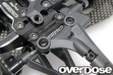 Overdose TC Alum. Front Upper Arm Bracket - Black